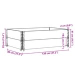 vidaXL Jardinière 120x80 cm bois massif de pin