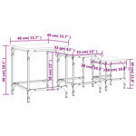 vidaXL Tables basses gigognes 3 Pièces chêne marron bois d'ingénierie