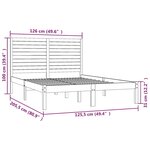 vidaXL Cadre de lit sans matelas blanc 120x200 cm bois massif