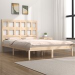vidaXL Cadre de lit sans matelas 200x200 cm bois massif de pin