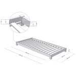Lit enfant TEENY 140 x 200 gris clair