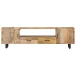 vidaXL Meuble TV 160x30x45 cm Bois massif de manguier