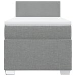 vidaXL Sommier à lattes de lit avec matelas gris clair 80x200 cm tissu