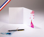 Carte double comme un rêve créée et imprimée en france sur papier certifié pefc - cœurs et fleurs