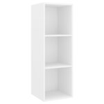vidaXL Meubles TV muraux 4 Pièces Blanc Aggloméré