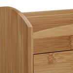 Distributeur de bureau 4 compartiments 1 tiroir porte-crayons bloc-notes organiseur fournitures bambou 13_0000929