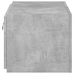 vidaXL Meuble TV mural avec lumières LED gris béton 60x35x31 cm