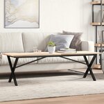 vidaXL Pieds de table basse cadre en X 140x30x43 cm acier
