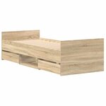 vidaXL Cadre de lit sans matelas chêne sonoma 90x190 cm