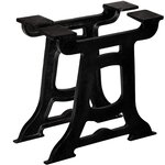 vidaXL Pied de table basse 2 Pièces Cadre en Y Fonte