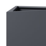 vidaXL Jardinières 2 Pièces anthracite triangulaire 40x34 5x70 cm acier