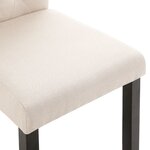 vidaXL Chaises à manger lot de 4 crème tissu