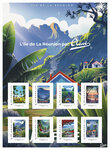Collector 8 timbres - L'île de la Réunion par Clavé - Lettre Internationale