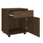 vidaXL Armoire roulante Chêne marron 45x38x54 cm Bois d'ingénierie