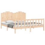 vidaXL Cadre de lit sans matelas bois de pin massif