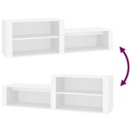 vidaXL Armoire à chaussures Blanc 150x35x45 cm Bois d'ingénierie