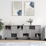 vidaXL Buffets 3 Pièces Sonoma gris Bois d'ingénierie