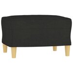 vidaXL Ensemble de canapés 4 Pièces avec coussins Noir Tissu