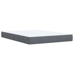 vidaXL Sommier à lattes de lit et matelas Gris foncé 160x200cm Velours