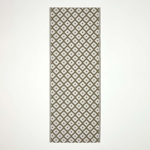 Tapis extérieur terrasse réversible - Tapis de jardin imperméable et résistant UV - May - Gris - 75x200 cm - HOMESCAPES