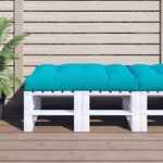 vidaXL Coussin de palette turquoise 120x80x12 cm tissu