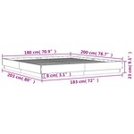 vidaXL Cadre de lit sans matelas blanc 180x200 cm
