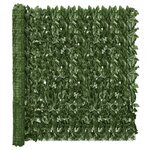 vidaXL Brise-vue de balcon avec feuilles vert foncé 300x150 cm