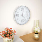 vidaXL Horloge murale 30 cm Argenté