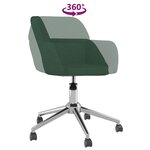 vidaXL Chaises pivotantes à manger lot de 2 vert foncé tissu