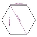 vidaXL Chapiteau tente de jardin avec rideaux Hexagonal 360 x 265 cm