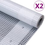 vidaXL Bâches Leno 2 Pièces 260 g/m² 4x8 m Blanc