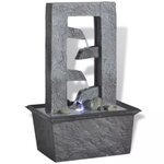 vidaXL Fontaine d'intérieur avec lumière LED Poly-résine