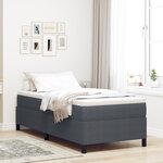 vidaXL Cadre de lit Gris foncé 100x200 cm en Tissu Corduroy