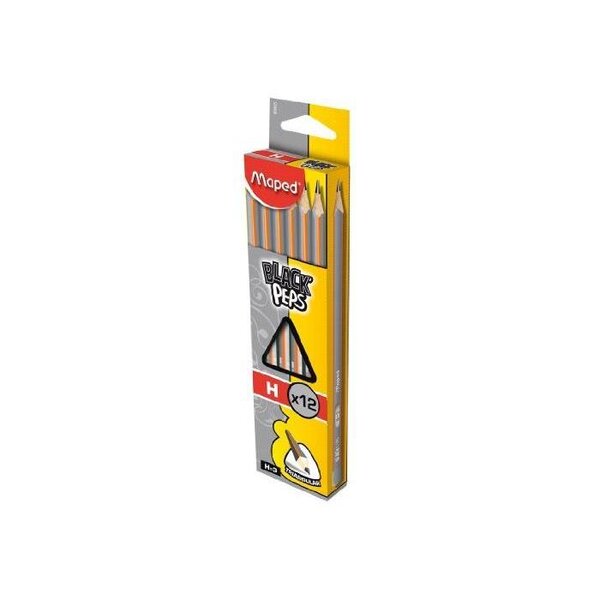 Boite de 12 Crayons à papier BLACK'PEPS H MAPED