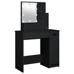 vidaXL Ensemble de coiffeuse avec LED Noir Bois d'ingénierie