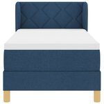 Lit à ressort vidaXL avec matelas - Bleu - 80x200 cm - Tissu