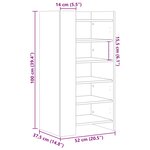 vidaXL Armoire à chaussures chêne sonoma 52x37 5x100 cm