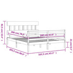 vidaXL Cadre de lit sans matelas 160x200 cm bois massif
