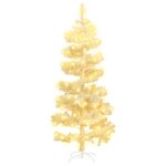 vidaXL Arbre de Noël hélicoïdal pré-éclairé et support blanc 150cm PVC