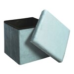 Pouf coffre de rangement velours côtelé giullia