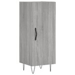 vidaXL Buffet haut Sonoma gris 34 5x34x180 cm Bois d'ingénierie