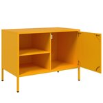 vidaXL Meubles TV 2 Pièces jaune moutarde 68x39x50 5 cm acier
