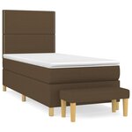 vidaXL Sommier à lattes de lit avec matelas Marron foncé 90x200 cm