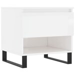 vidaXL Tables basses 2 Pièces blanc brillant 50x46x50cm bois d'ingénierie