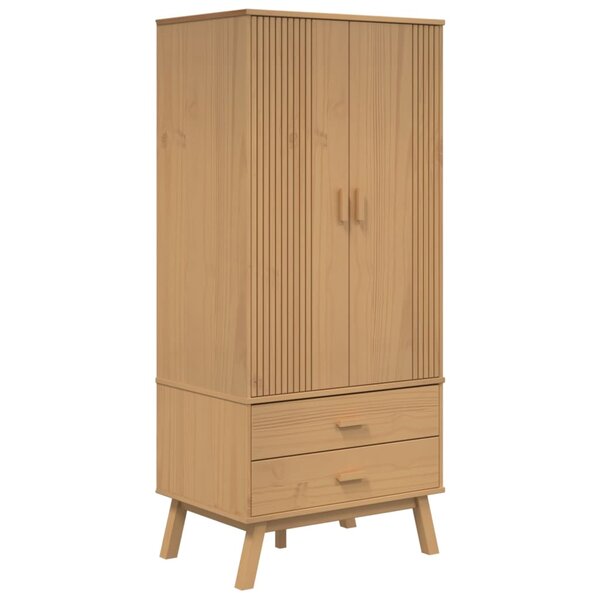 vidaXL Garde-robe OLDEN marron 76 5x53x172 cm bois massif de pin