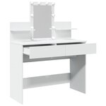 vidaXL Coiffeuse avec LED blanc 100x40x130 cm