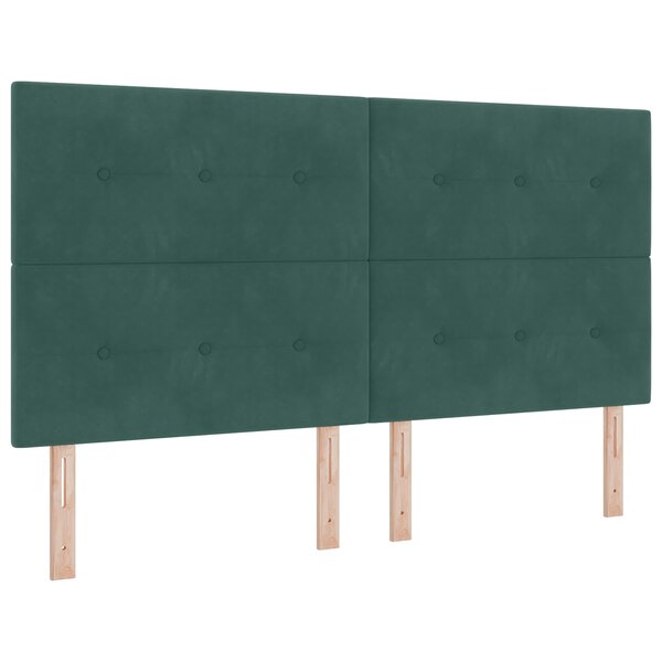 Tête de lit vidaXL capitonnée vert foncé 180 cm en velours