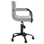 vidaXL Chaise pivotante de bureau Gris clair Velours