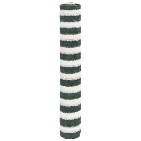 vidaXL Filet brise-vue vert et blanc 1 5x50 m PEHD 75 g/m²