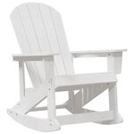 vidaXL Chaise Berçante Adirondack Blanche 73 5x92x90 cm HDPE